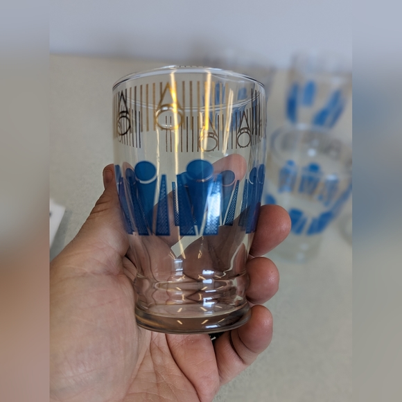 MCM Set of 6 Glasses Vintage Barware Vintage Juice Glasses MCM Tumblers Domimion - Picture 6 of 9